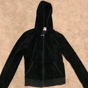 Juicy couture black velour hoodie